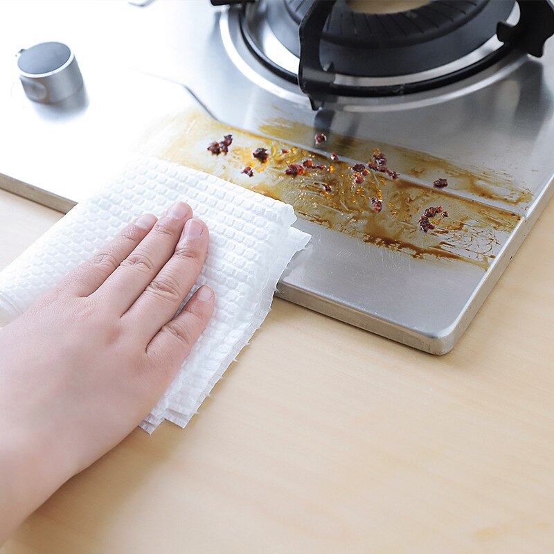 1 ensemble chiffon paresseux cuisine jetable sec et humide double usage nettoyage ménager papier de cuisine papier spécial ménage vaisselle chiffon essuie-tout de 2025 ? $8.49 –P3