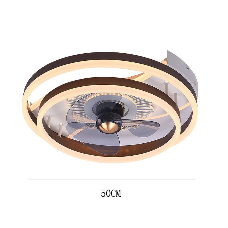 ventilateurs de plafond avec lumières avec télécommande conception d'anneau 19,5 "ventilateur de plafond intérieur encastré à profil bas intelligent 3 couleurs 6 vitesses réversible de 2025 ? $403.19 –P8