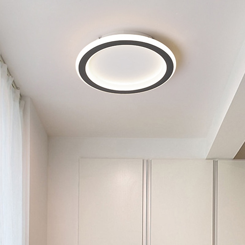 plafoniera a led 1 luce 20 cm design ad anello luci da incasso gel di silice plafoniera in alluminio per corridoio portico bar lampade da balcone loft creativo bianco caldo / bianco 110-240 v del 2025 a $71.99 –P2
