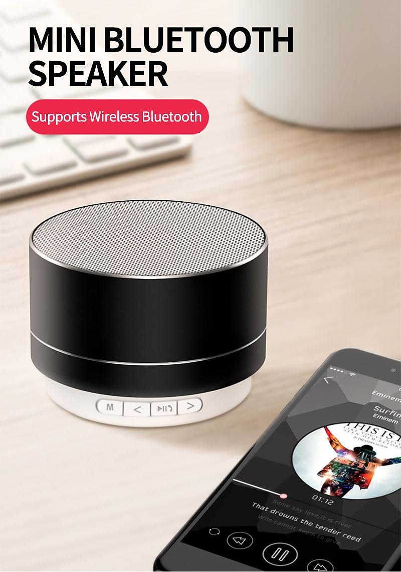 A10 беспроводной bluetooth динамик маленький стальной пистолет сабвуфер портативный мини подарочная карта u диск tf открытый 2025 - $11.99 –P1