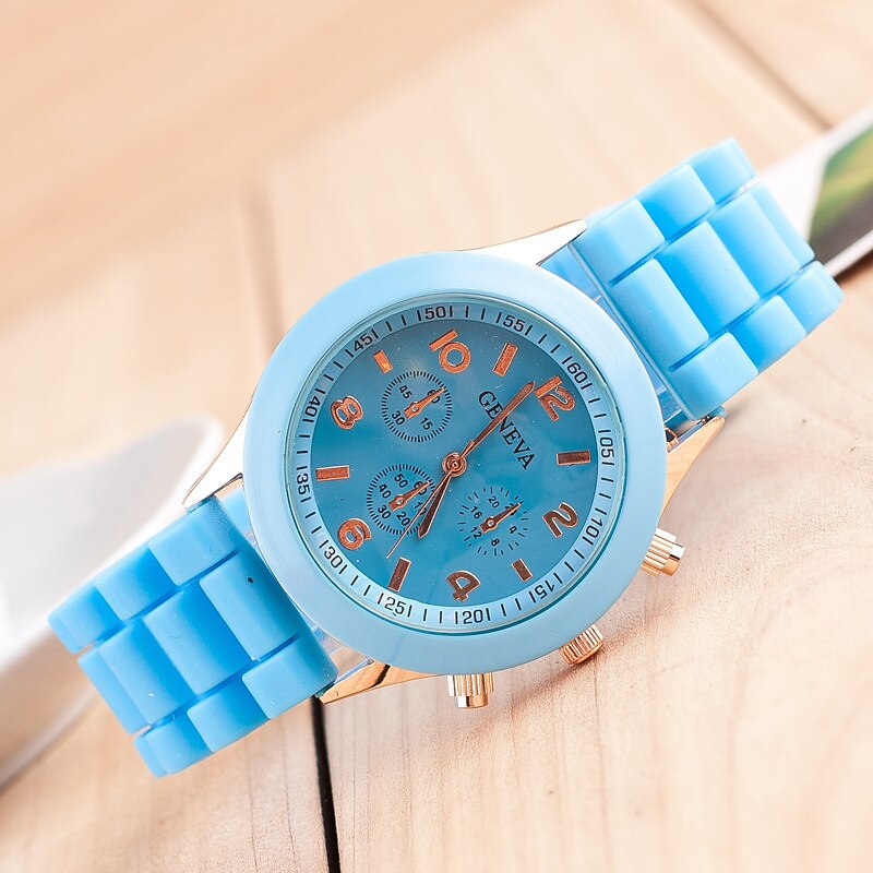 Reloj de cuarzo de moda para mujer, reloj minimalista de tendencia para estudiantes, relojes de silicona de gelatina, regalos para niñas, reloj femenino 2025 - $11.99 –P8
