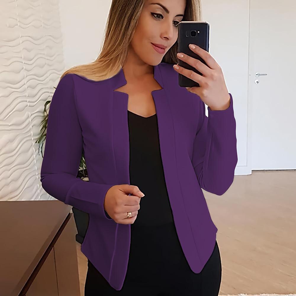 kvinnors nya mode kavaj långärmad cardigan casual jacka topp 2025 - $27.99 –P13