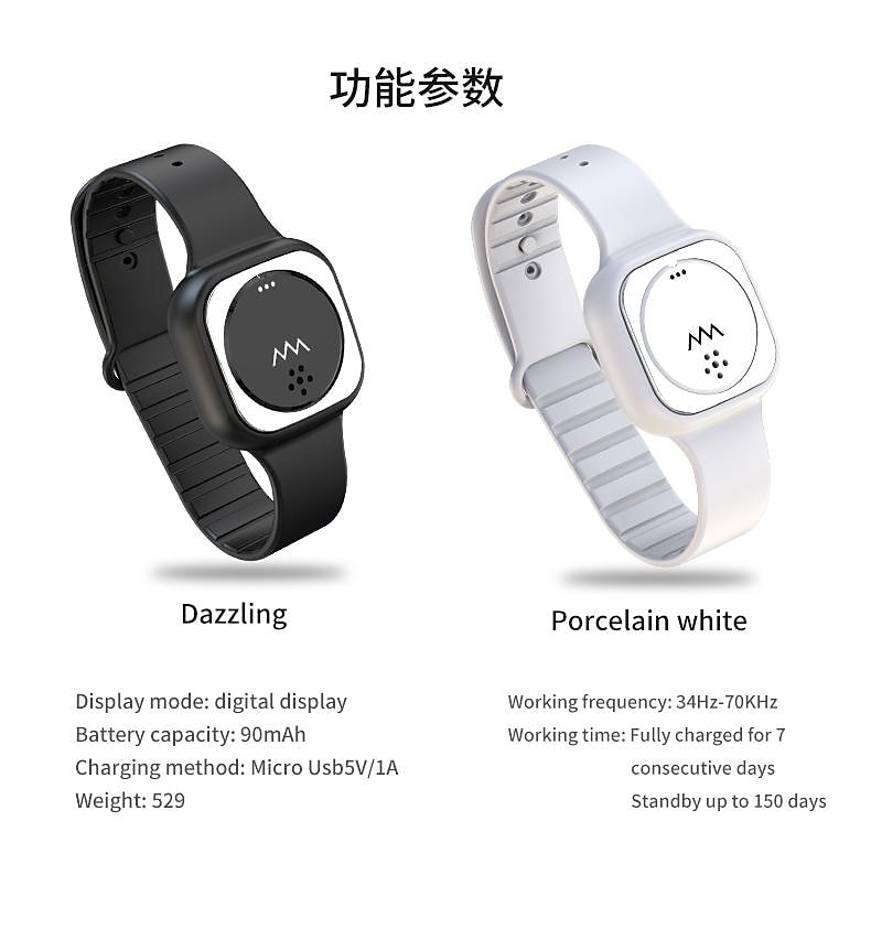 Ultrasonic Anti-Mosquito Bracelet – Wearable Slim Bracelet for Children, Adults, Pregnant Women, Outdoor Use 2025 - $14.99 –P14