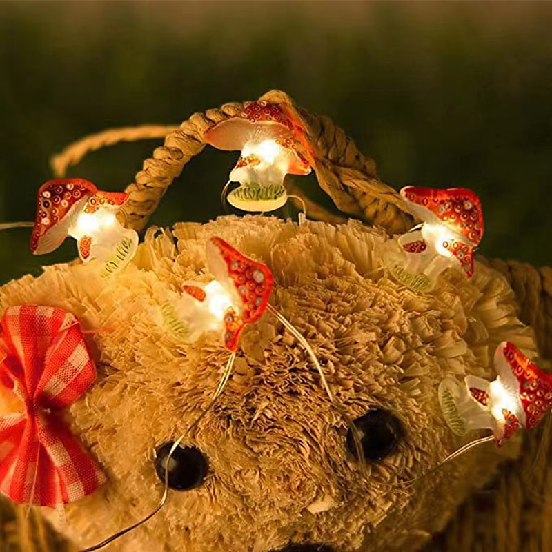 Mushroom Decor Cottagecore Room Decor Mushroom String Lights Battery Powered Mushroom Fairy Light for Bedroom Dorm Party Christmas Wedding Patio Decoration 2025 - $13.49 –P2
