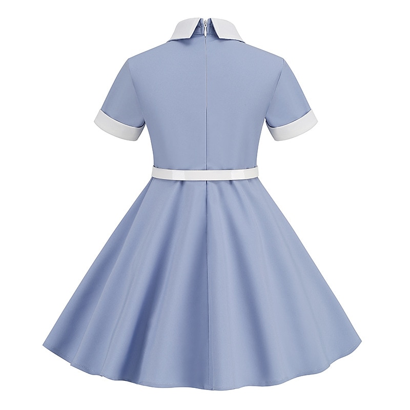 Retró 1950-es Swing ruha Flare ruha Lány Alkalmi / Napi Lánybúcsú Gyermek Ruha Hazatérő ruhák 2025 - $28.99 –P11
