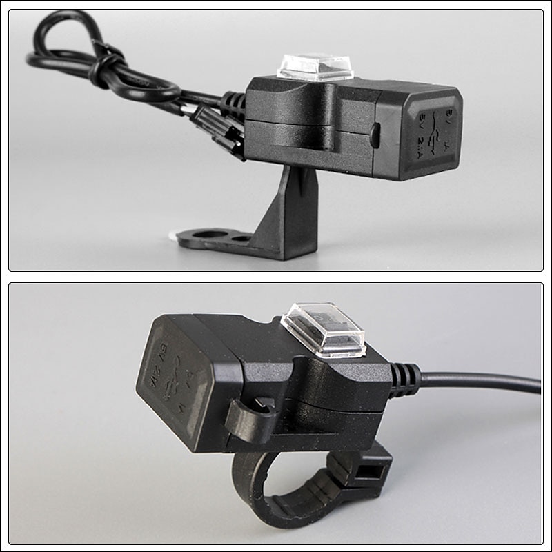 universal dobbel usb port 12v vanntett motorsykkel motorsykkel styrelader 5v 1a/2.1a adapter strømadapter for mobiltelefon 2025 - $13.99 –P5