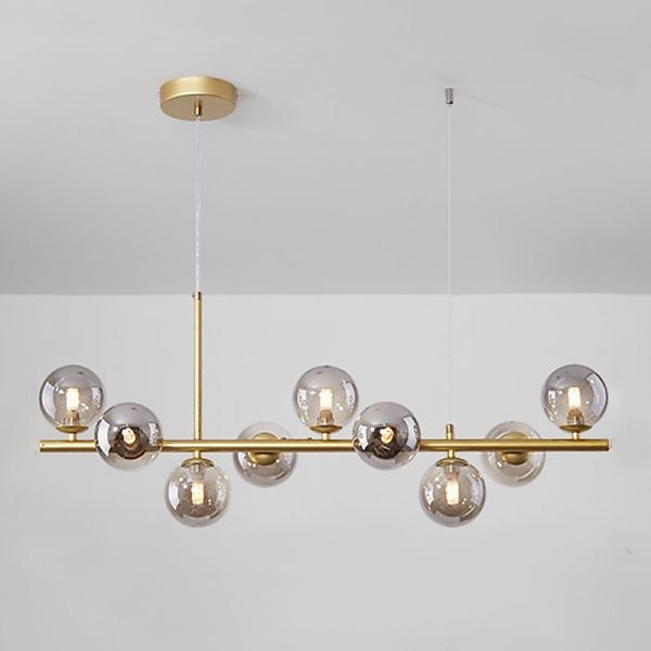 led-riippuvalaisin 33" 9-valaisin globe design geometriset muodot uppoasennettavat valot metalli sputnik lineaarinen geometrinen maalattu viimeistely nykyaikaiset kattokruunut 110-240v 2025 - $395.49 –P8