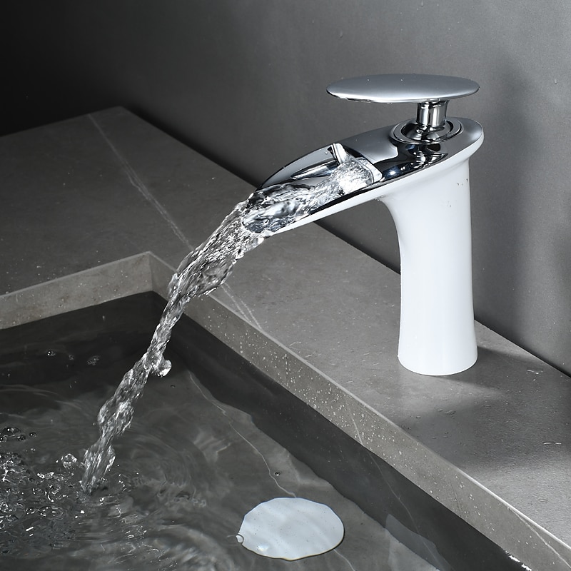 rubinetto miscelatore lavabo bagno a cascata, rubinetti monocomando per lavabo monocomando con tubo flessibile acqua calda e fredda rubinetto monoblocco in ottone per vasca da incasso del 2025 a $113.99 –P15