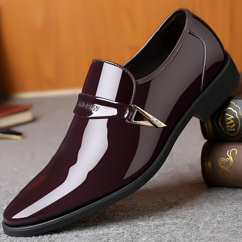Herren Loafer & Slip On Leder-Loafer Geschäftlich Brautkleider schlicht Outdoor Täglich PU Atmungsaktiv Halbschuhe Schwarz Braun Frühling Herbst 2025 - $42.99 –P1
