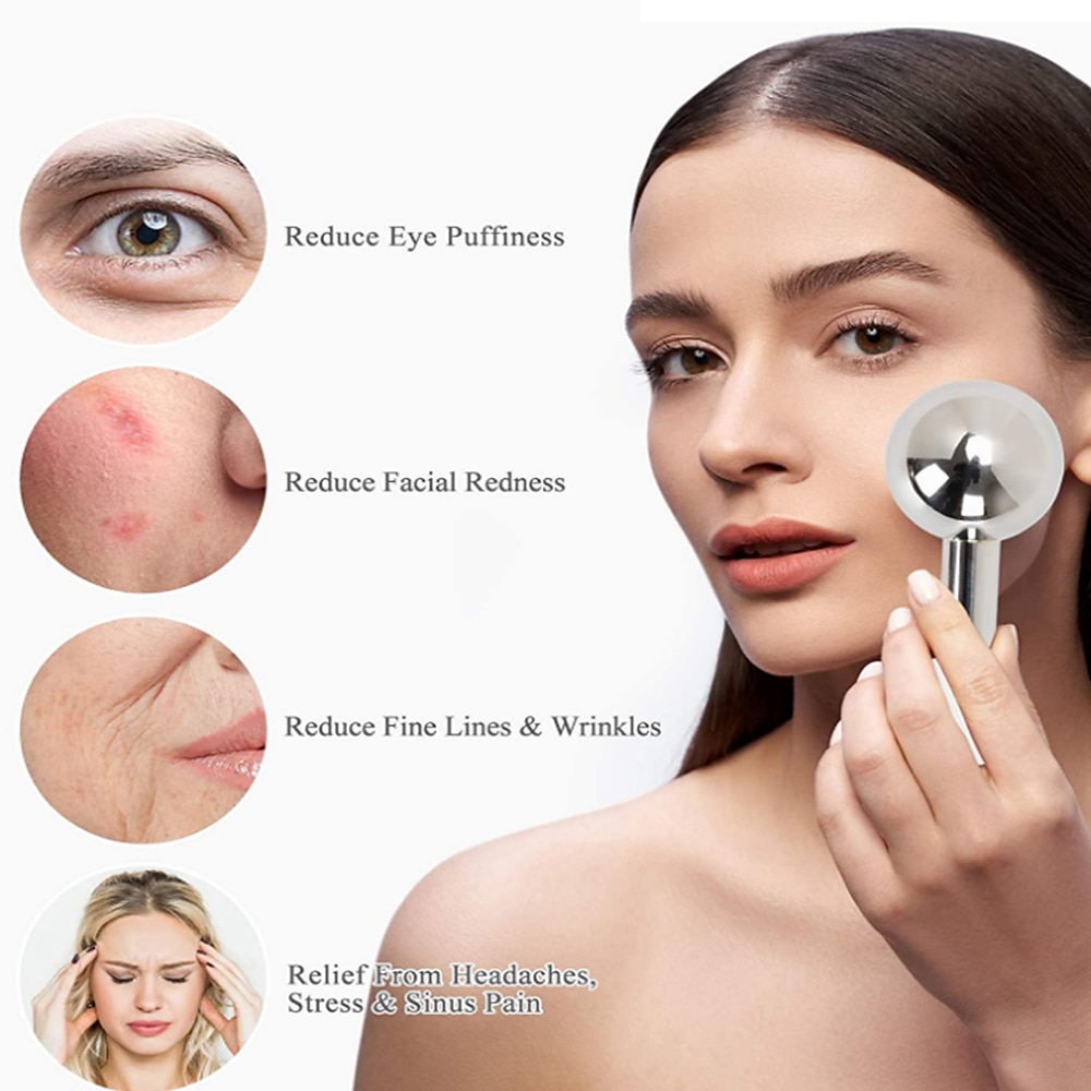 Stainless steel Ice Globes For Face Cold Face Roller Ice Sticks for Face Cooling Skin Care Massage Tool for Puffiness 2025 - $28.99 –P5