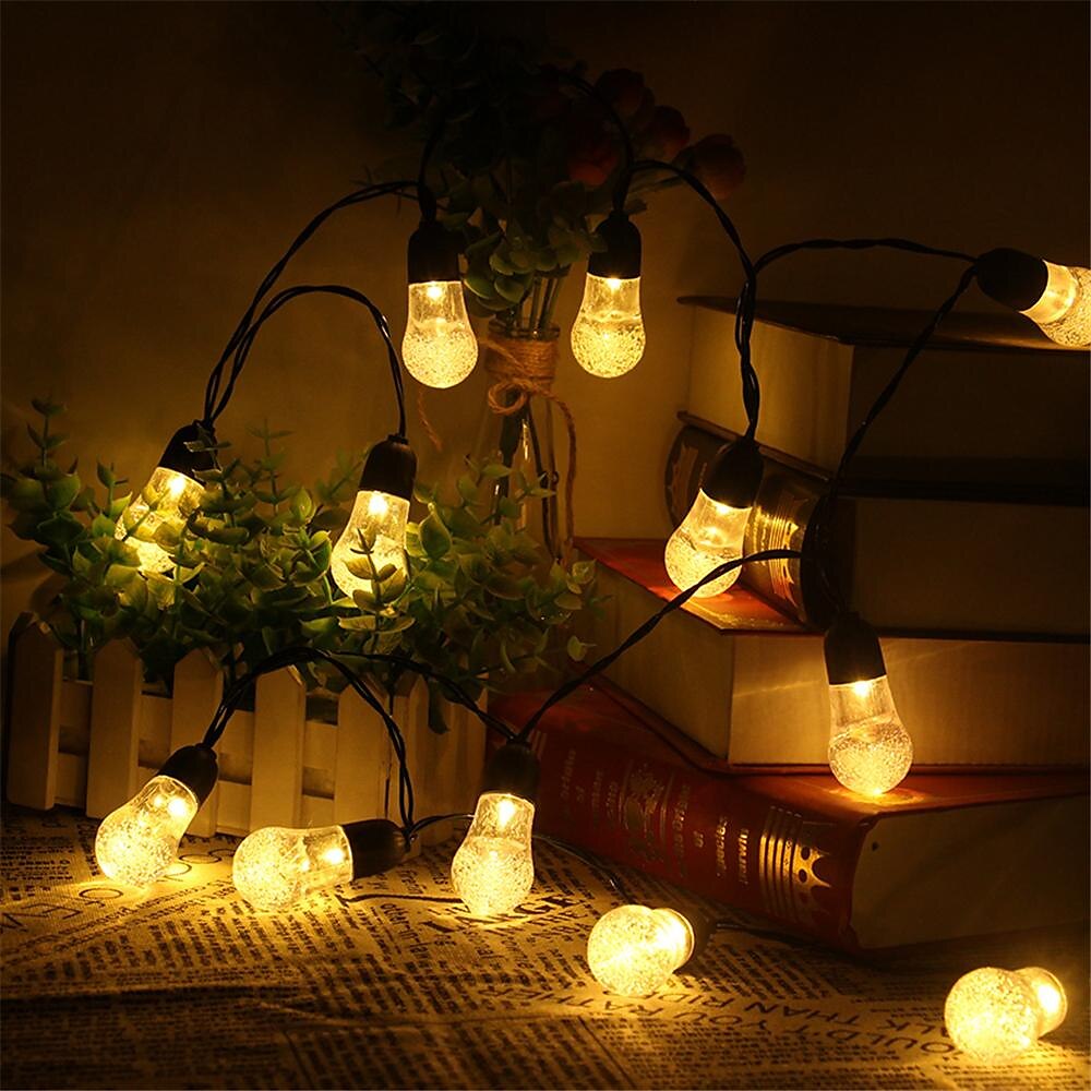 5M 20LED Acrylic Bulb Waterproof Lamp String 8-Mode Control Courtyard Christmas Decoration Lamp Festive Party Atmosphere Lamp EU US Plug 2025 - $23.99 –P4