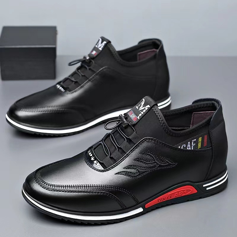 Hombre Oxfords Zapatos de Paseo Negocios Casual Exterior Diario PU Transpirable Cordones Negro Blanco Eslogan Verano Primavera 2025 - $34.99 –P4
