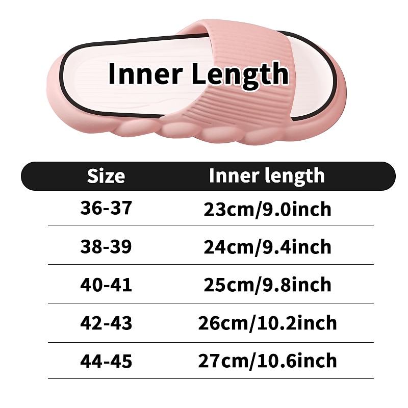 Women's Platform Cloud Slippers Solid Color Open Toe Non-slip Slides Shoes Indoor Bathroom Shoes 2025 - $19.99 –P1
