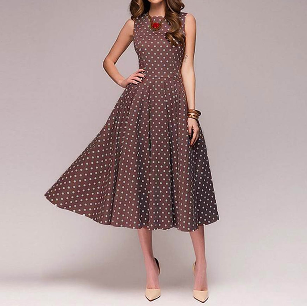 50-es évek egy vonalú ruha retro vintage 1950-es évek lengő ruha flare ruha női jelmez vintage cosplay alkalmi napi ruha 2025 - $20.99 –P8