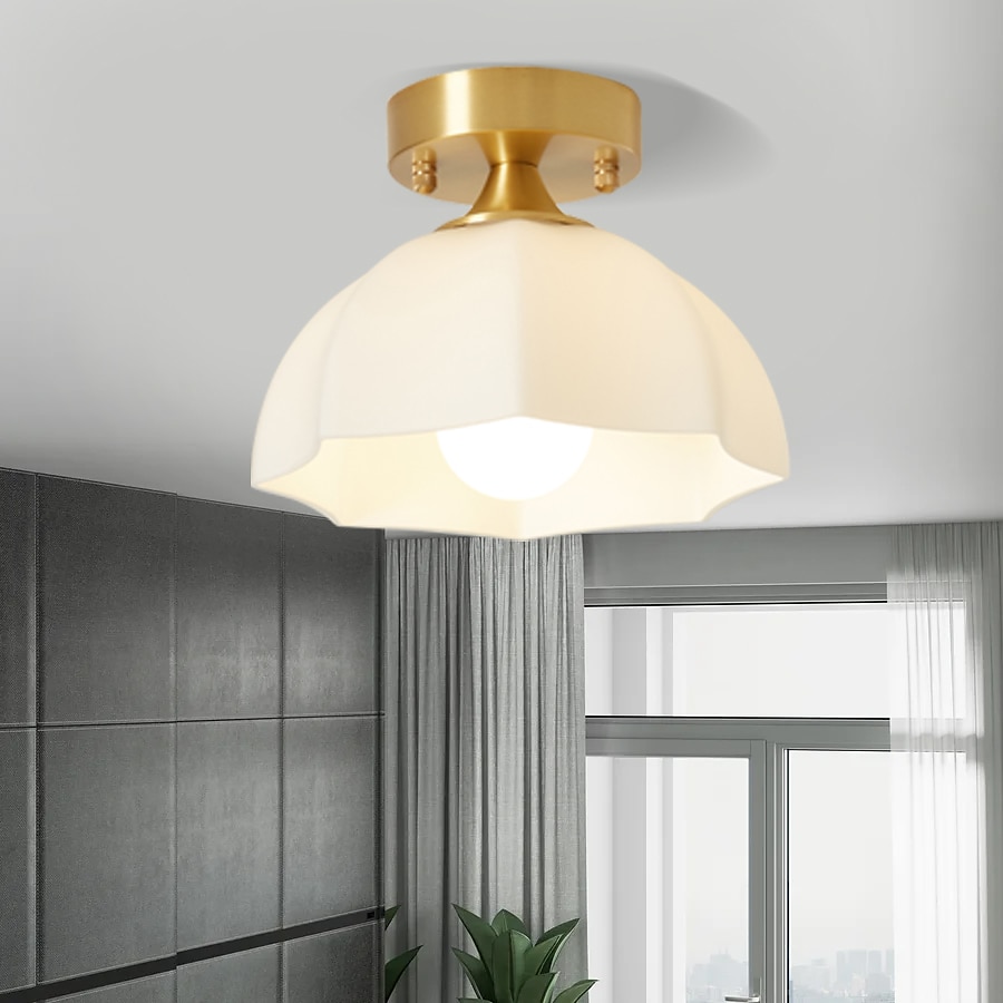 LED-Deckenleuchte 20cm geometrische Formen Einbauleuchten Glas Kupfer künstlerischer Stil formaler Stil Deckenleuchte für Korridor 110-240V 2025 - $68.99 –P7
