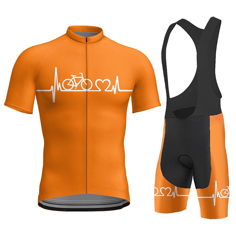 Men's Cycling Jersey with Bib Shorts Short Sleeve Mountain Bike MTB Road Bike Cycling Blue Red Orange Bike 3D Pad Quick Dry Breathable Spandex Sports Clothing Apparel 2025 - $45.99 –P14