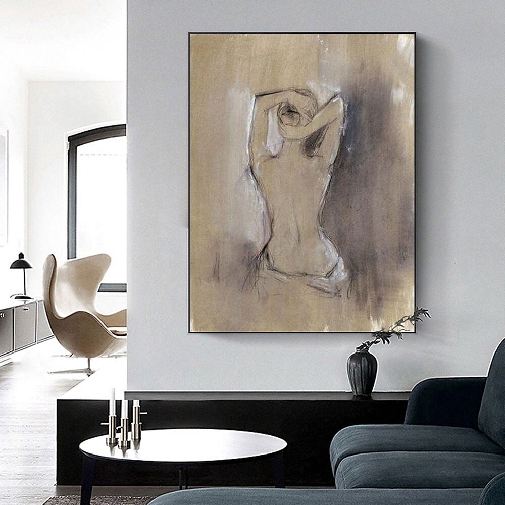 ręcznie malowany obraz olejny na ścianę nowoczesne malarstwo abstrakcyjne nude lady obraz na płótnie home decoration decor walcowane płótno bez ramy nierozciągnięte 2025 - $83.99 –P5