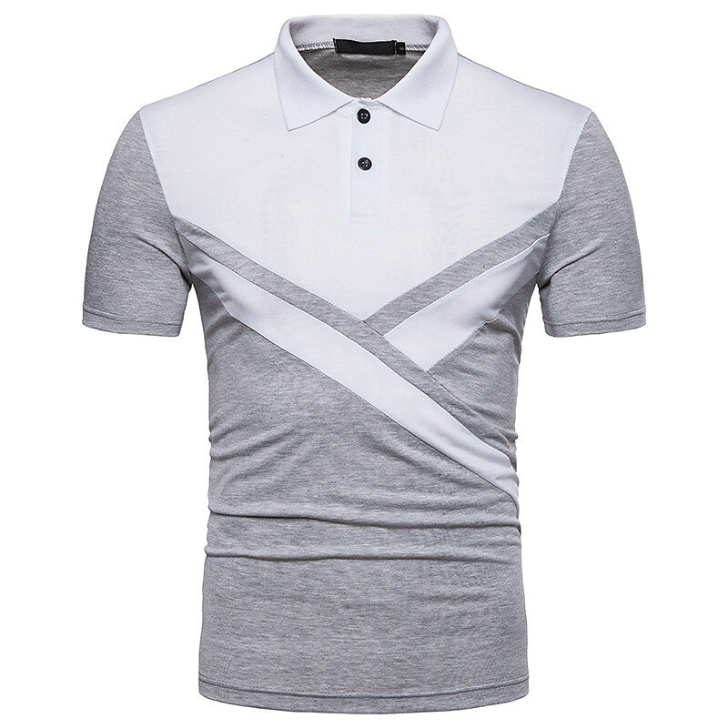 Herren Poloshirt Golfhemd Casual Festtage Kargen Klassisch Kurzarm Modisch Basic Farbblock Taste Sommer Regular Fit Schwarz Weiß Grau Poloshirt 2025 - $12.49 –P3
