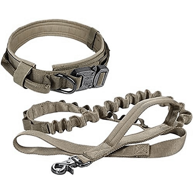 taktisk hundehalsbånd og båndsett taktisk hundehalsbånd.justerbart militært kraftig nylon hundetreningsbåndsett med kontrollhåndtak og metallspenne for trening av mellomstore hunder 2025 - $27.99 –P2
