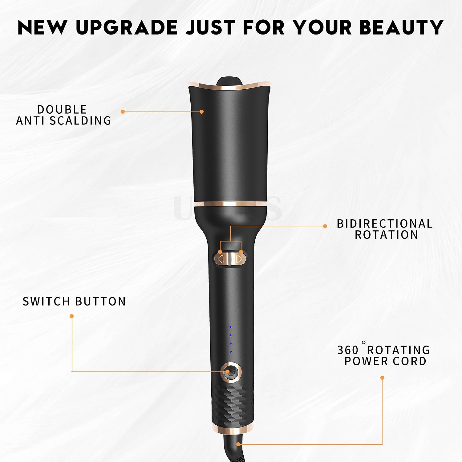 Automatic Curling Iron Professional Automatic Hair Curler with 1 Curling Iron Large Slot & Adjustable 4 Temperature & 3 Timer Dual Voltage Rotating Curling Iron with Auto Shut-Off for Hair Styling 2025 - $41.99 –P2