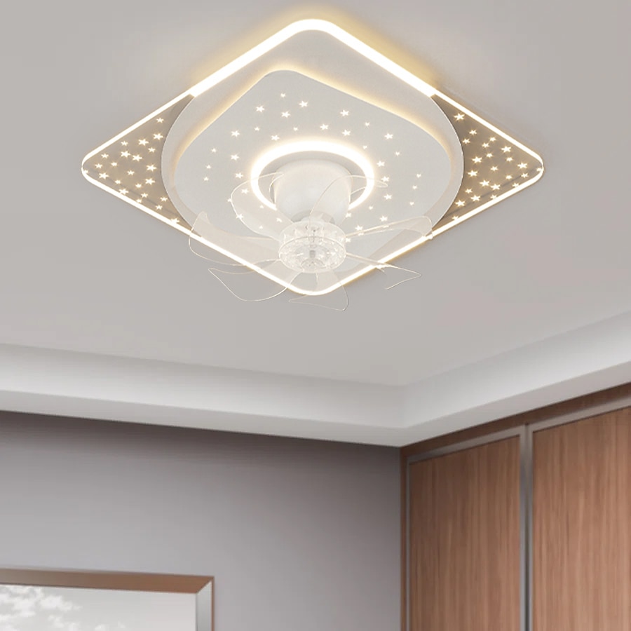 Deckenventilator mit Licht 20" App&amp; Fernbedienung, Zeitmessung&amp; 3-LED-Farb-LED-Deckenventilator, 6 Windgeschwindigkeiten moderner Deckenventilator für Schlafzimmer, Wohnzimmer, kleines Zimmer 2025 - $331.09 –P11