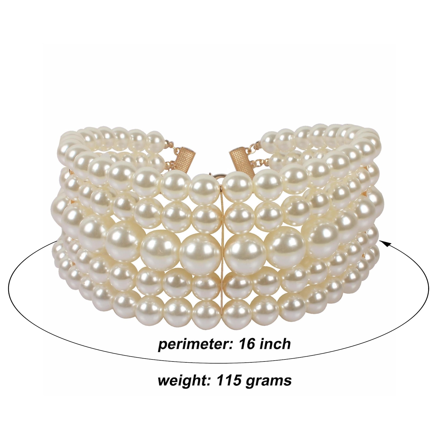 Pearl Choker Necklace Earings 2 Pcs Flapper Accessories Vintage 1920s Roaring 20s Art Deco for Women 2026 - $18.99 –P2