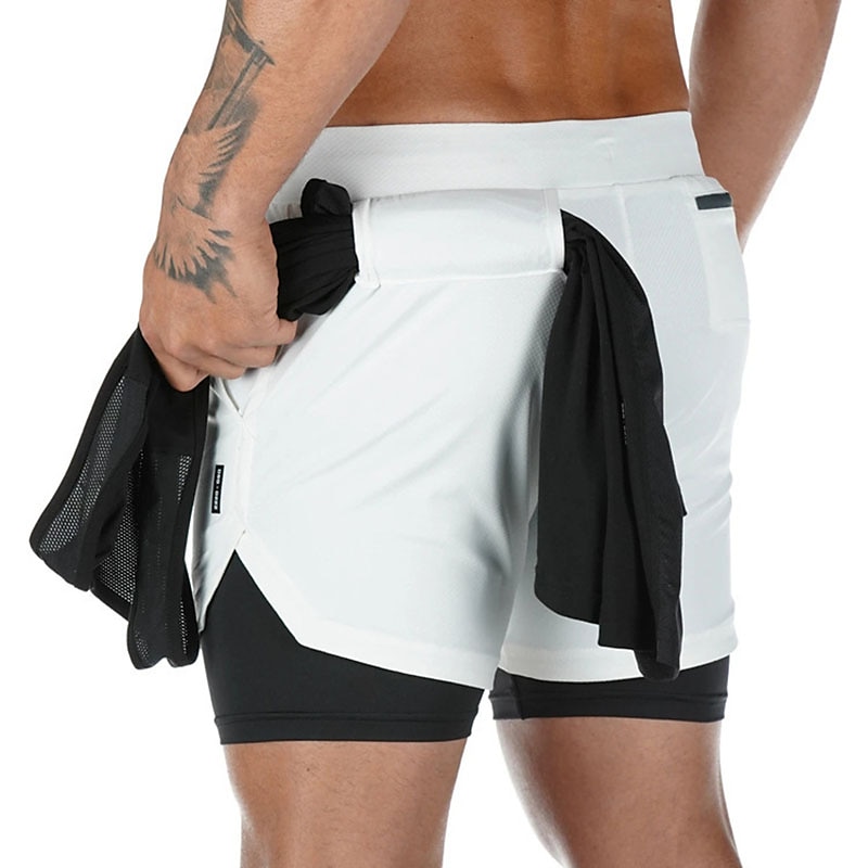 Men's Athletic Shorts Running Shorts Casual Shorts With Compression Liner with Towel Loop Plain Camouflage Comfort Breathable Outdoor Daily Going out Fashion Casual 1 2 2025 - $13.99 –P3