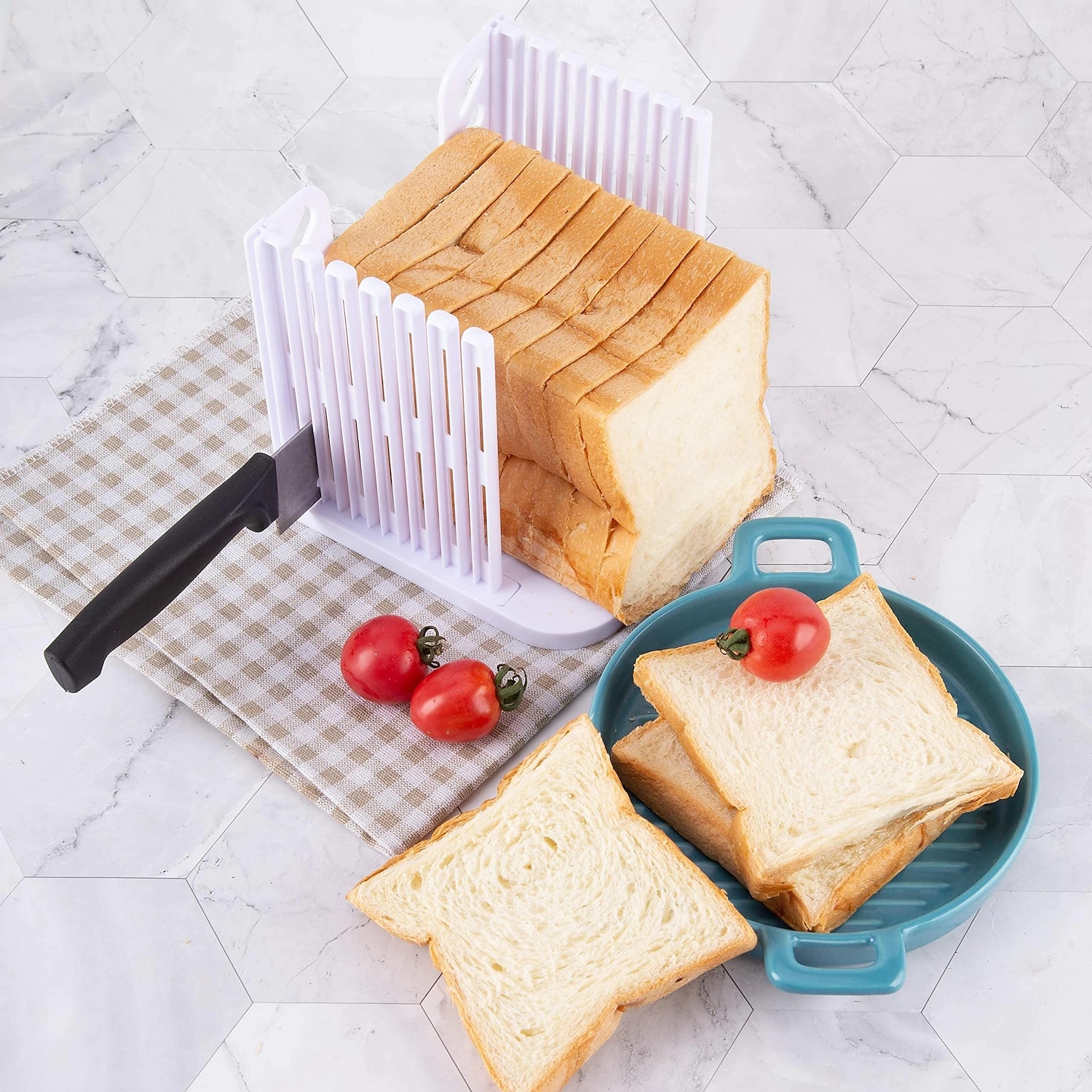 Bread Slicer Loaf Cutter Bread Sandwich Skiving Machine Cutter Mold Maker Kitchen Guide Kitchen Accessories Tool 2025 - $13.99 –P11