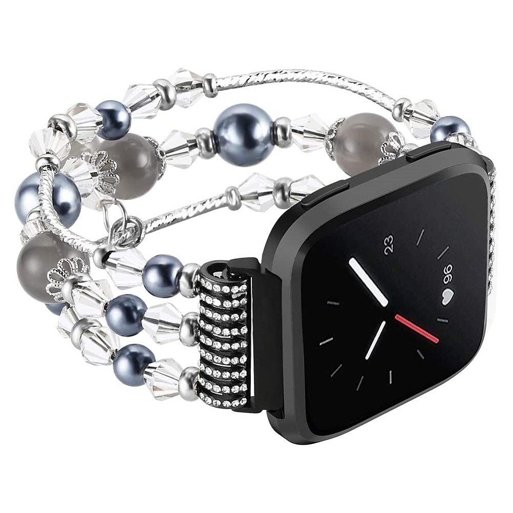 Pulseira de Smartwatch Compatível com Fitbit Versa 2 / Versa Lite / Versa SE / Versa Lega Com Miçangas Relógio inteligente Alça Bling Diamond Com Miçangas Mulheres Homens Pulseira de joias de 2025 por $23.99 –P6