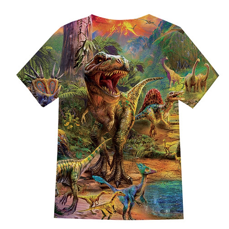 2 delar Barn Pojkar T-shirt och shorts Klädesset Utrusta Grafisk Dinosaurie Kortärmad Crewneck Uppsättning Utomhus Sport Mode Häftig Vår 7-13 år Blå Dammig blå Grön 2025 - $17.49 –P6