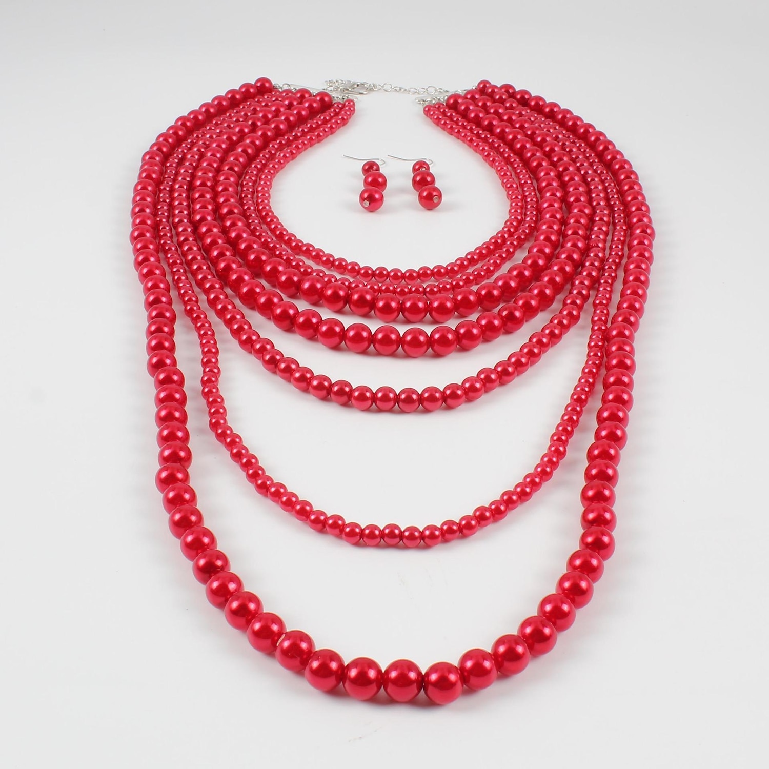 gargantilla de perlas collar pendientes 2 piezas accesorios flapper vintage 1920s roaring 20s art deco para mujeres 2026 - $15.49 –P6