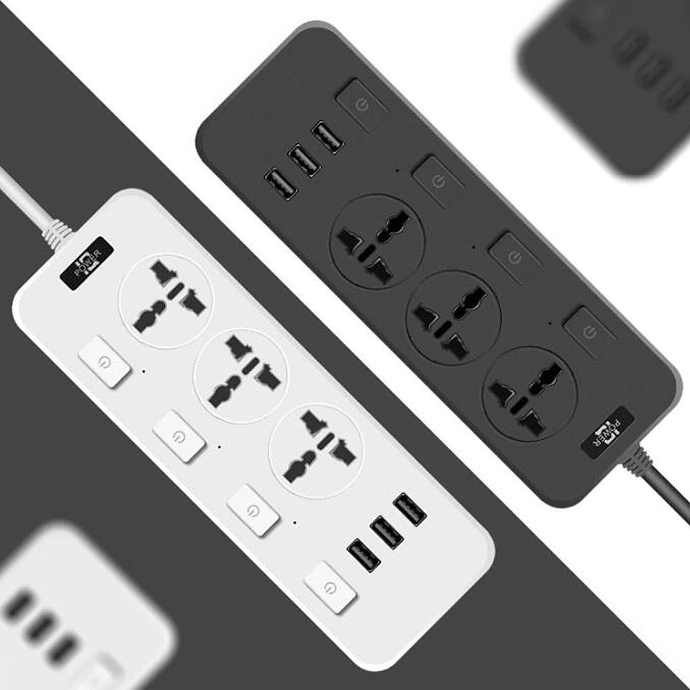 2025年 独立したスイッチ電源タップ サージ プロテクタ 3ac コンセントと USB c 充電ポート 家庭用の 6 フィートの長さの延長コード & オフィス  コレクション – $30.99 –P5