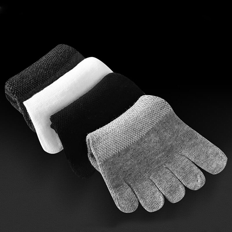 Herren 3 Paare Ankle Socken Zehensocken Niedrig geschnittene Socken Schwarz Weiß Farbe Farbblock Freizeitskleidung Urlaub Wochenende Patchwork Mittel Sommer Frühling & Herbst Stilvoll Brautkleider 2025 - $23.99 -P8