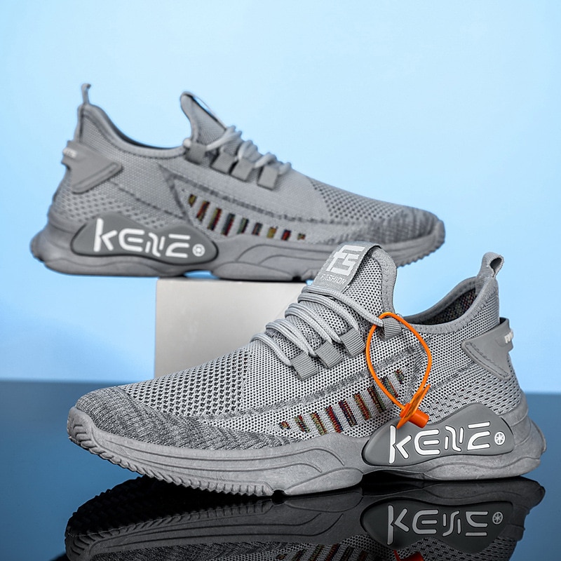 røde pustende atletiske joggesko for menn mote - lette joggesko i mesh for fritids- og sportsaktiviteter 2025 - $42.99 –P3