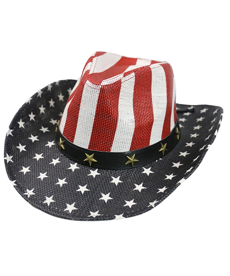 Per uomo Cappello del Kentucky Derby Cappello da Cowboy Nero Giallo Poliestere Stampato Elegante Viaggio Cowboy Western All'aperto Vacanza Bandiera Traspirante del 2026 a $21.99 –P5