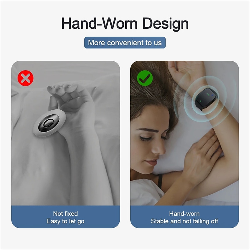 EMS Slaap Hulp Horloge Microcurrent Puls Snelle Slaap Hulp Slimme Polsband Anti-angst Insomnia Hypnose Device Drukverlichting Valentijnsdag Cadeau 2026 - $27.99 –P3