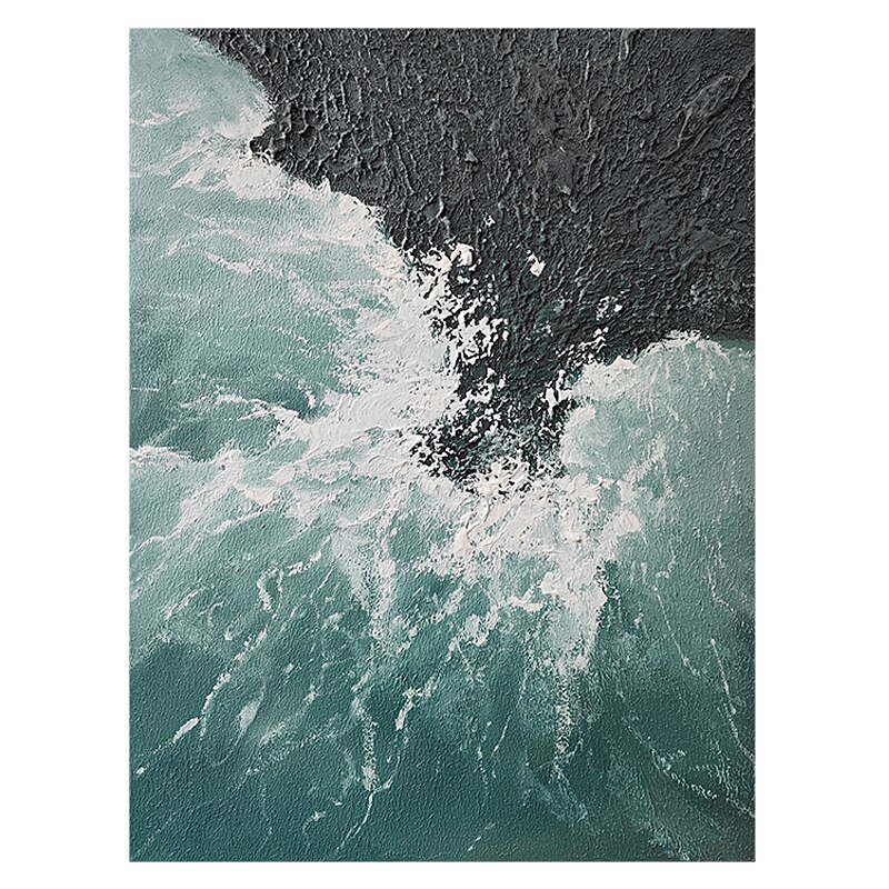 Peinture à l'huile Hang-peint Peint à la main Verticale Abstrait contemporain Toile roulée (sans cadre) de 2025 ? $158.99 –P5