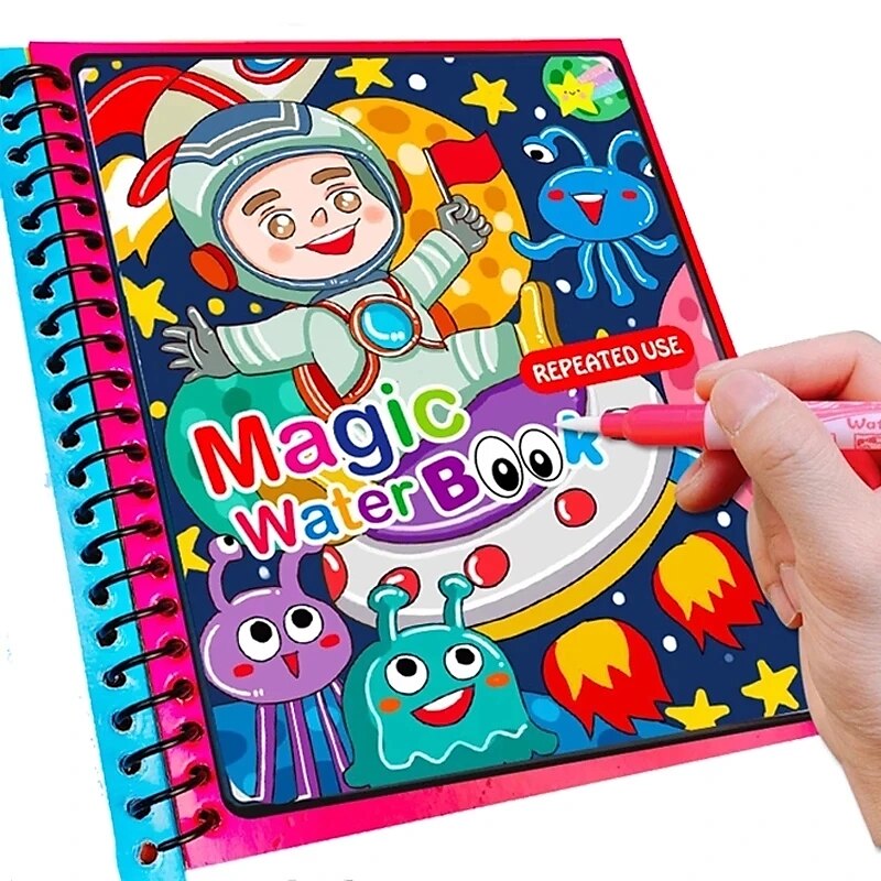 1 סט ילדים ציור צעצועי ציור לשימוש חוזר ספר צביעה קסם ספר ציור מים חושי צעצועי חינוך מוקדם לילדים 2025 - $7.99 –P14