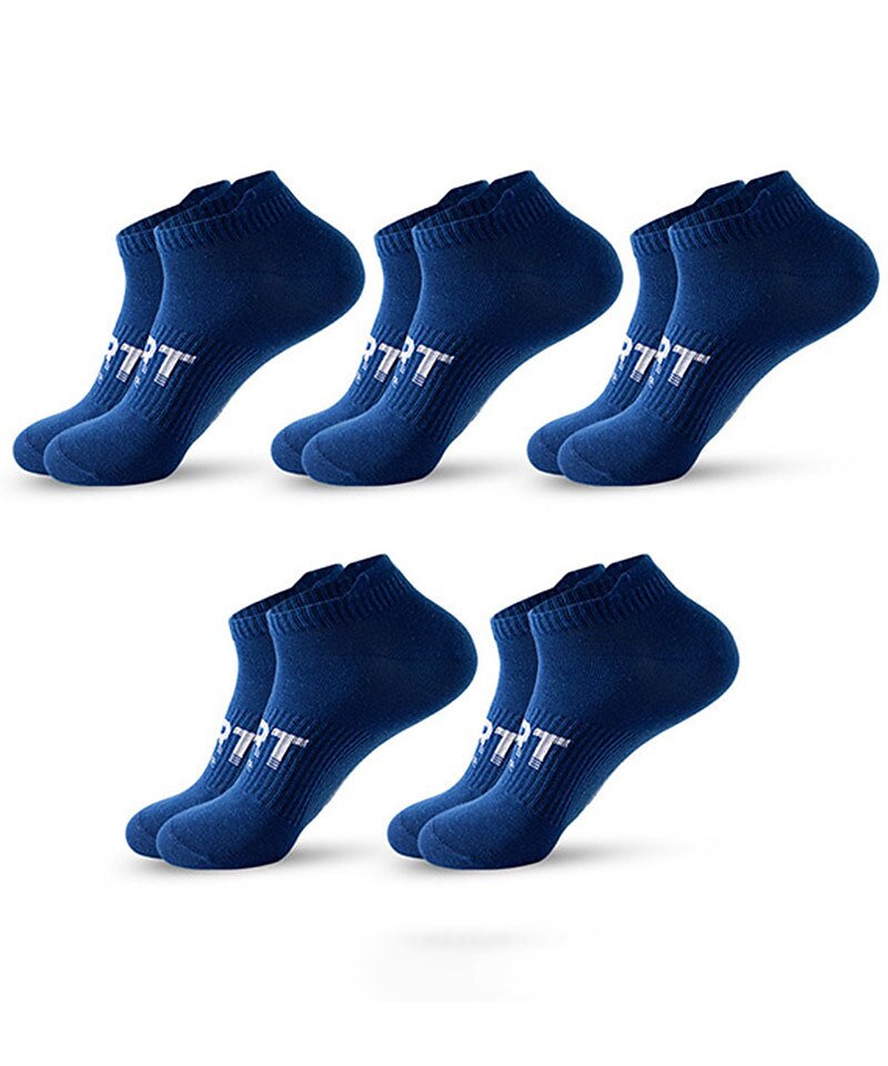 Hombre 5 pares Calcetín Calcetines hasta el Tibio Calcetines de Deporte Calcetines Cortos Negro Blanco Color Plano Casual Diario Básico Medio Verano Primavera Otoño Elegante Tradicional / Clásico 2025 - $12.49 –P4