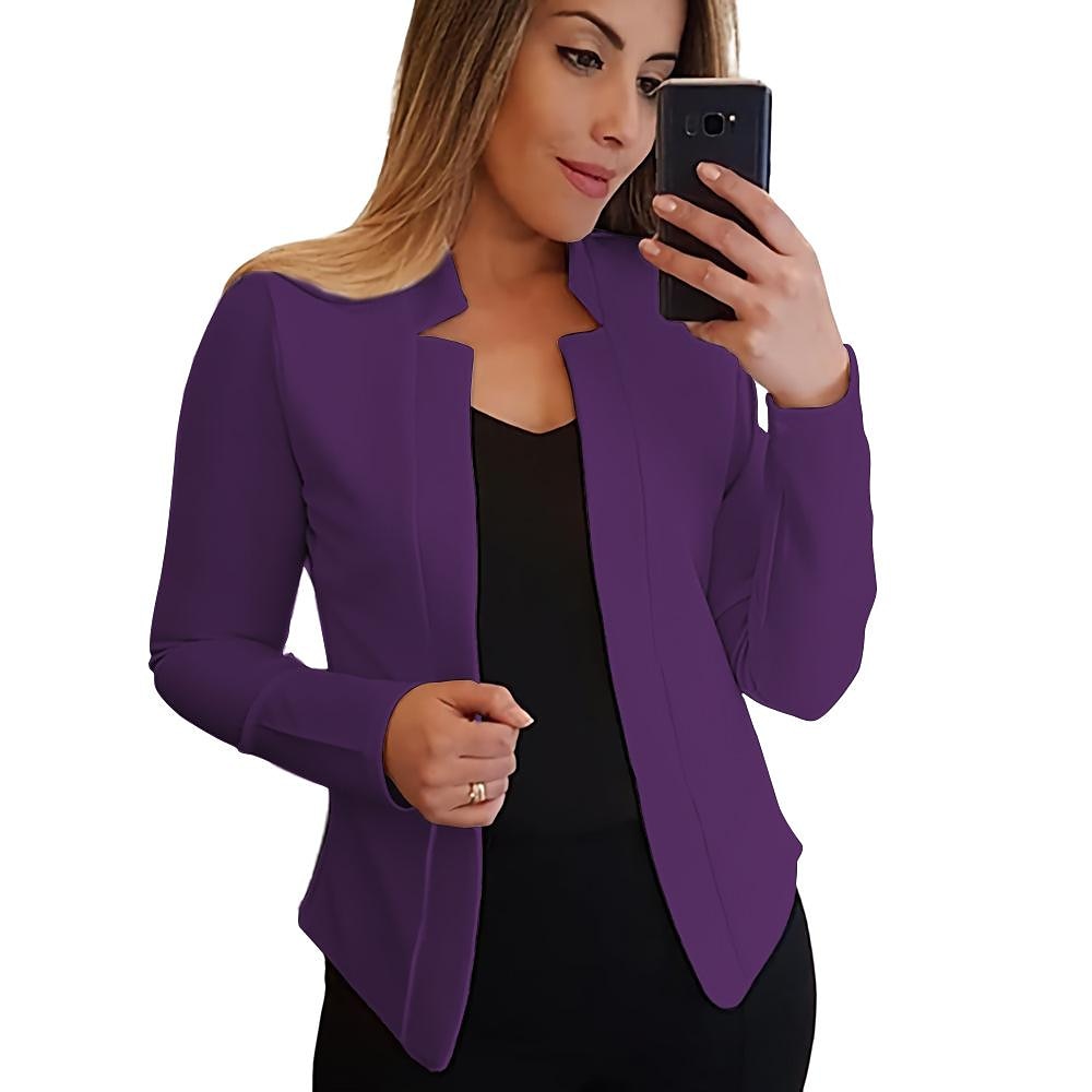 kvinnors nya mode kavaj långärmad cardigan casual jacka topp 2025 - $27.99 –P14