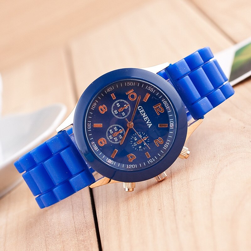 Reloj de cuarzo de moda para mujer, reloj minimalista de tendencia para estudiantes, relojes de silicona de gelatina, regalos para niñas, reloj femenino 2025 - $11.99 –P9