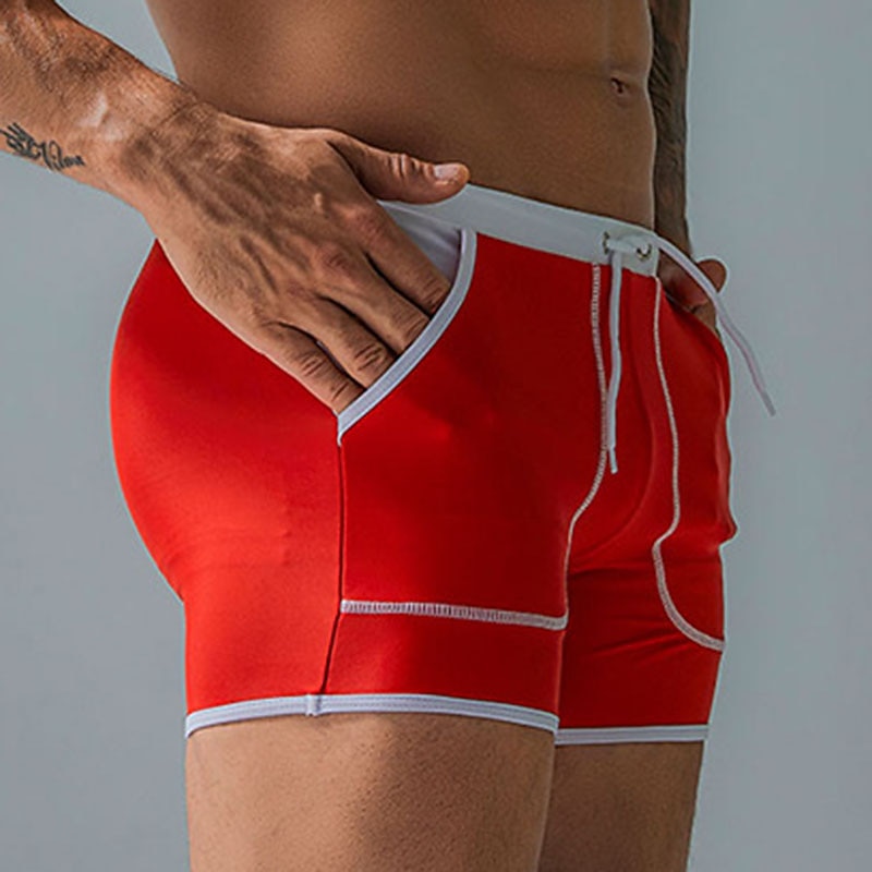 Per uomo Costumi da bagno Pantaloncini da mare Boxer da mare Pantaloncini da bagno boxer Pantaloncini Tasche Liscio Comfort Traspirante Esterno Giornaliero Per uscire Sportivo Hawaiano Nero Rosso del 2026 a $21.99 –P7