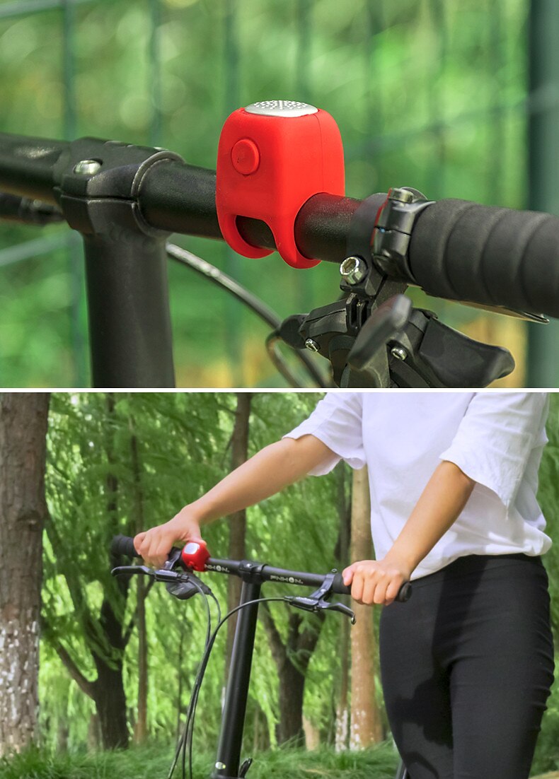 دراجة كهربائية جرس 90db القرن المطر برهان mtb دراجة المقود سيليكون قذيفة حلقة دراجة جرس الملحقات 2025 - $19.99 –P2