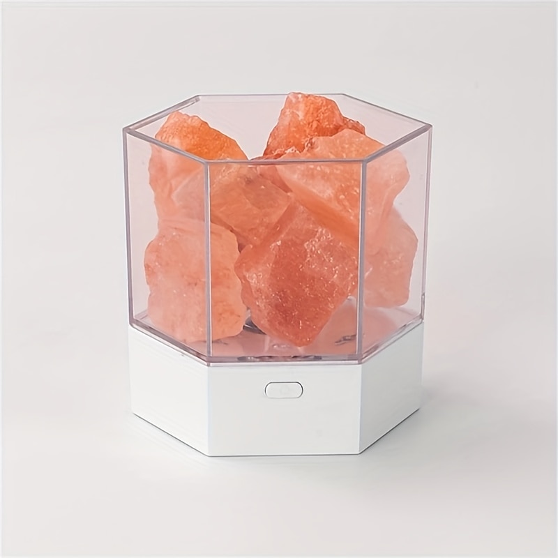 Lampă de sare de Himalaya Lampă de rocă de sare de cristal natural pentru lumină de noapte caldă, pașnică și romantică, iluminat decorativ modern și sănătos pentru interior. 2025 - $13.49 –P3
