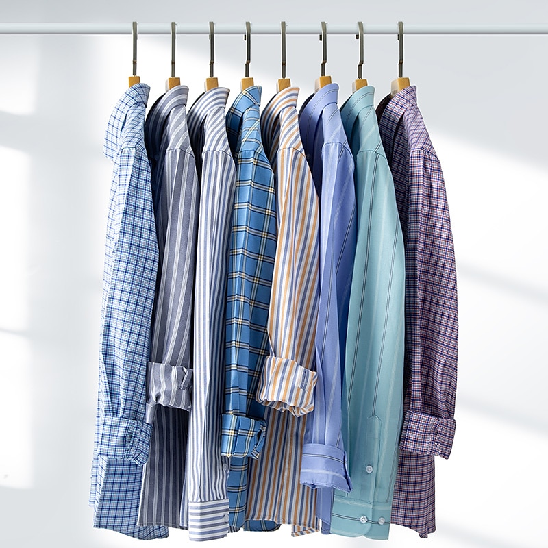 dress shirts apparel Isaia Tailored-Fit Cotton Shirt dress clothes Men's Magnetic Closure Dress Shirt