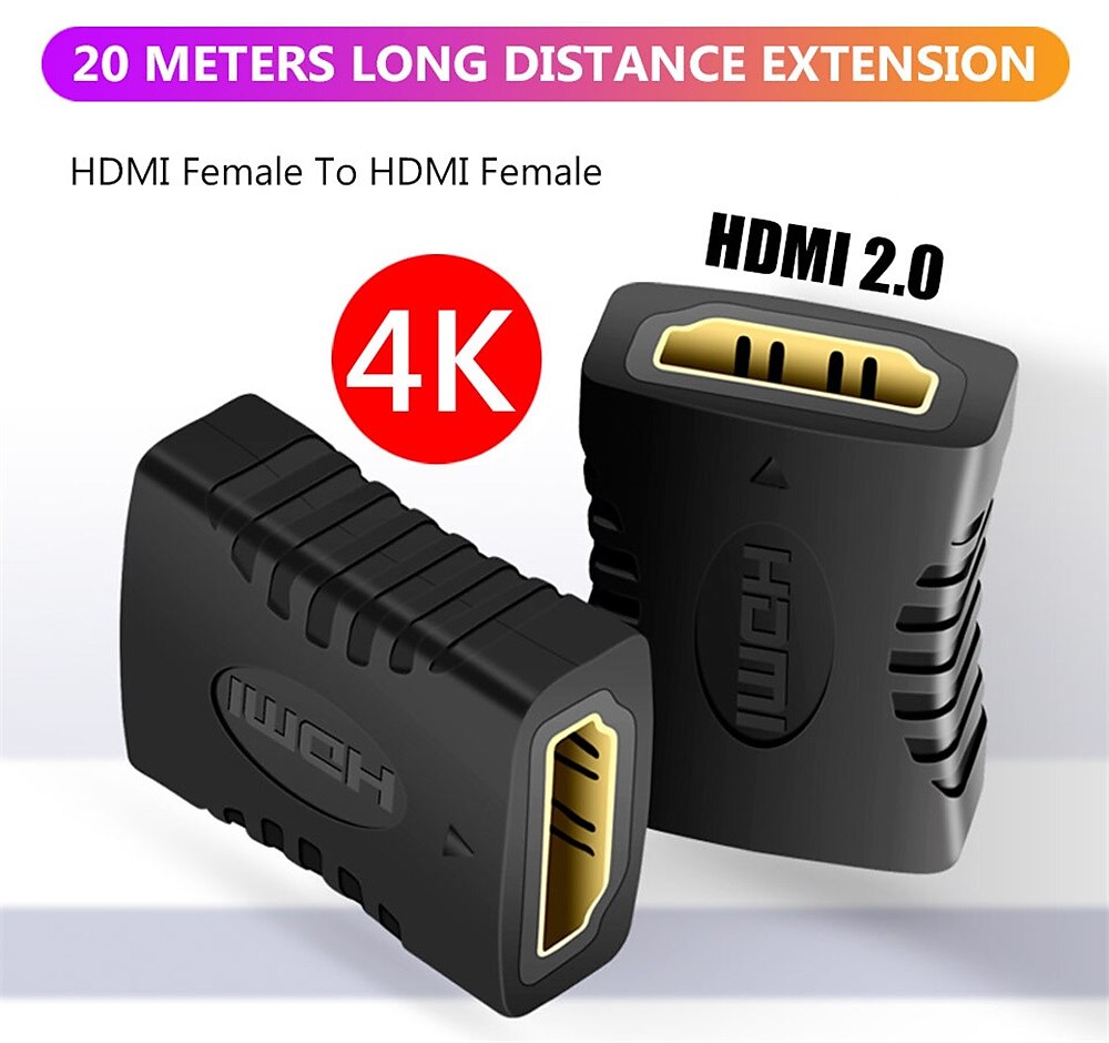 2 шт. 4k hdmi удлинитель женский к женскому конвертер удлинитель адаптер для монитора дисплей ноутбука ps4/3 ПК ТВ hdmi кабель удлинитель 2025 - $11.99 –P10