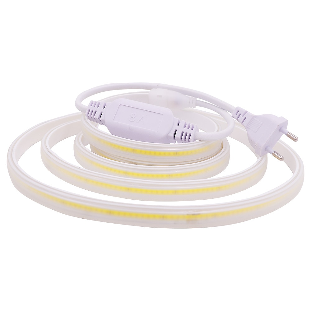 cob led strip light 288leds/m 220v eu plug ra 90 hög ljusstyrka 3000k 4000k 6000k flexibel led tejp för sovrum kök vattenpr 2025 - $16.49 –P4