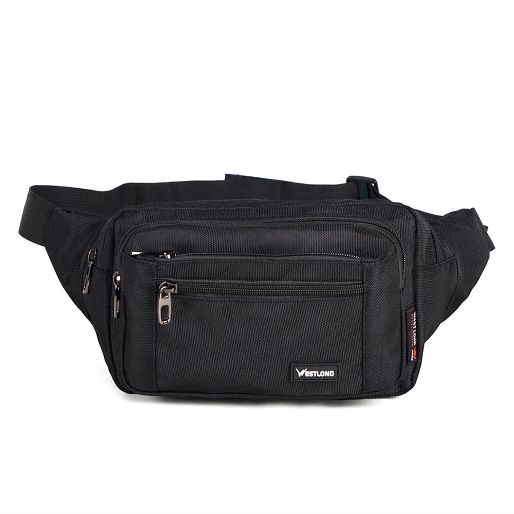 pánská crossbody kabelka fanny pack náprsní taška na opasek taška oxford látková venkovní denní zip obyčejná černá armáda zelená červená 2025 - $34.99 –P2
