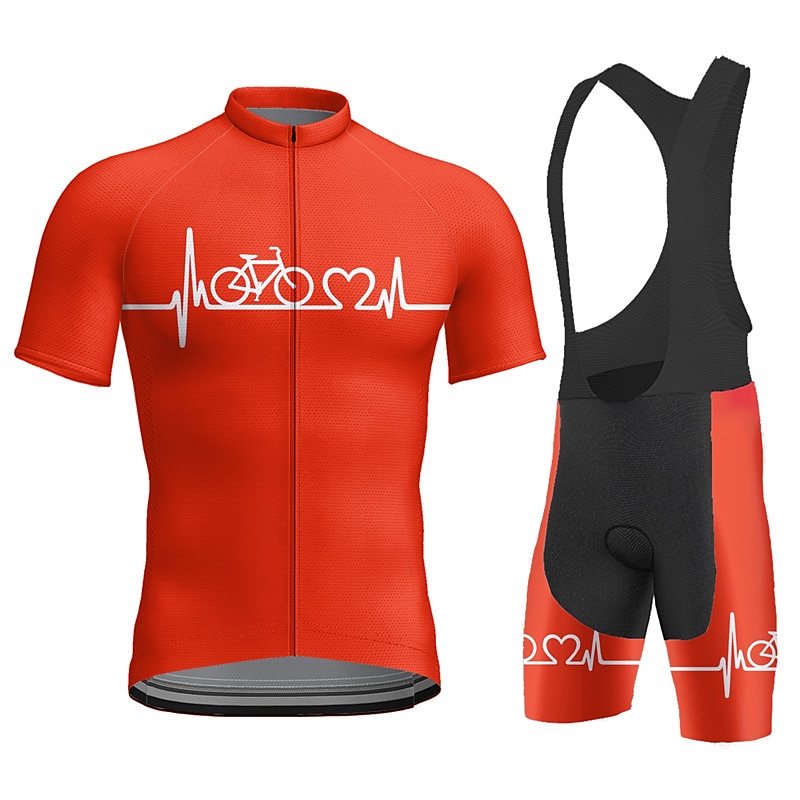 Men's Cycling Jersey with Bib Shorts Short Sleeve Mountain Bike MTB Road Bike Cycling Blue Red Orange Bike 3D Pad Quick Dry Breathable Spandex Sports Clothing Apparel 2025 - $45.99 –P19