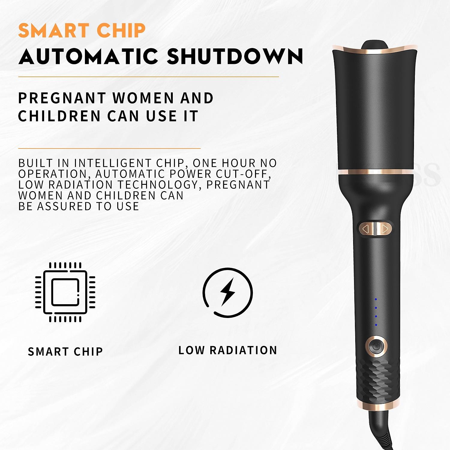 Automatic Curling Iron Professional Automatic Hair Curler with 1 Curling Iron Large Slot & Adjustable 4 Temperature & 3 Timer Dual Voltage Rotating Curling Iron with Auto Shut-Off for Hair Styling 2025 - $41.99 –P12